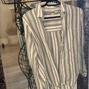 Green and White Flannel